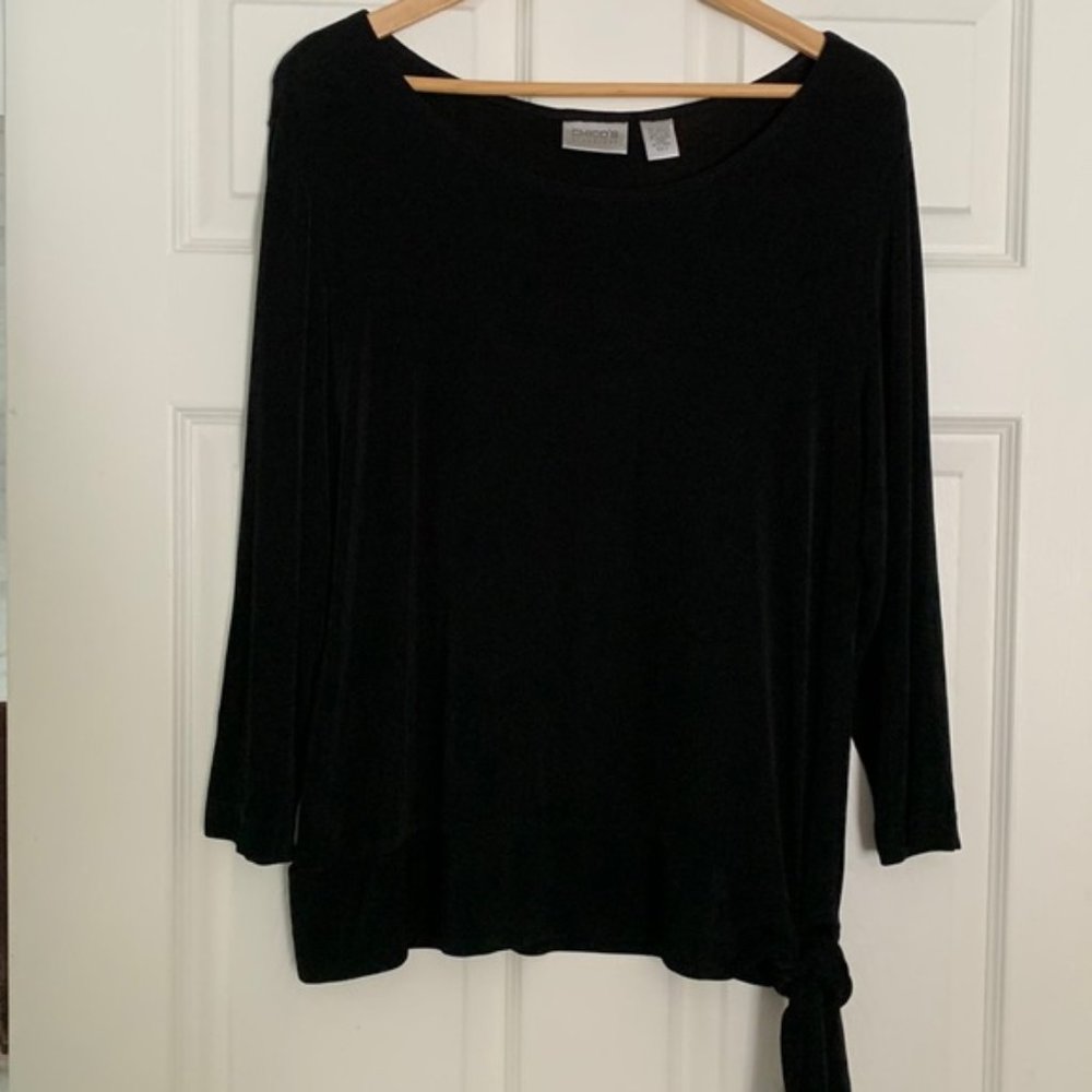Chicos Black Stretch Sz L